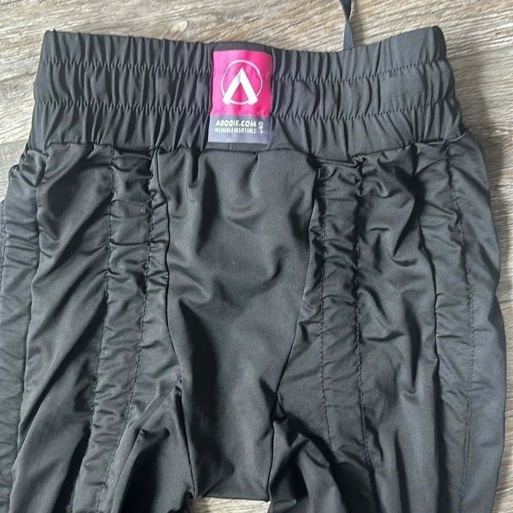 Black wearable resistance leggings size Large/XL Agogie pants+40 - Picture 5 of 8